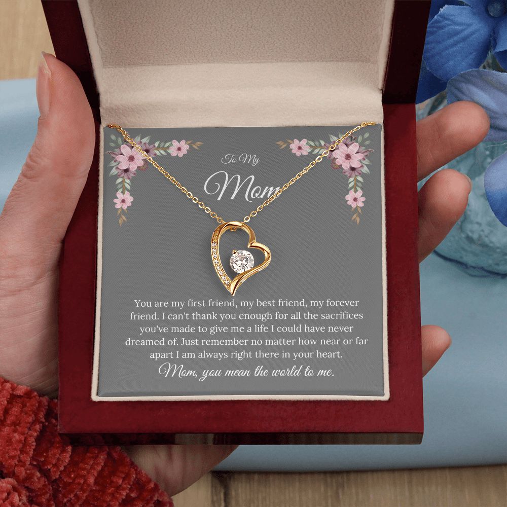 My Mom | You Mean The World To Me - Forever Love Necklace