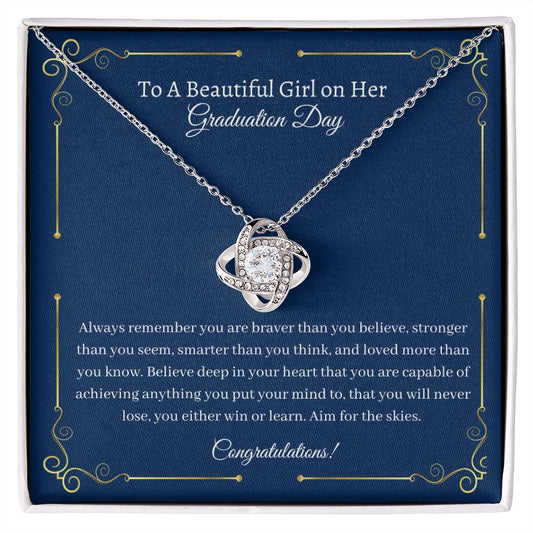 Graduation Day | To A Beautiful Girl- Love Knot Necklace