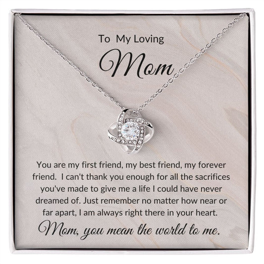 My Mom | To My Loving Mom - Love Knot Necklace